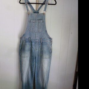 Old Navy Overalls Womens 6 Blue Denim Bib Cotton Pockets Field Workwear Garden